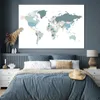 MuchoWow® Poster Weltkarte - Pastell - Weiß 180x120 cm - Produktbild-Vorschau 4