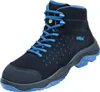 A single blue and black work boot is shown against a white background. Produktbild-Vorschau