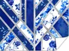 MuchoWow® Poster Delfter Blau - Design - Abstrakt 160x120 Produktbild-Vorschau 1
