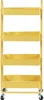 A yellow four-tier rolling cart is shown against a white background. Produktbild-Vorschau