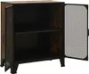 vidaXL Úložná skriňa Rustic Brown 72x36x82 cm Kov a MDF Náhľad obrázku produktu 5