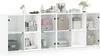 vidaXL Bibliothèque avec portes blanc 204x37x75 cm Bois Voir les images du produit 5