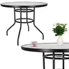 Bistrotisch Metalltisch mit Glasplatte Gartentisch mit Produktbild-Vorschau 5