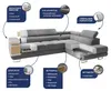 Masseno Ecksofa SELVA R-S mit Schlaffunktion L-Form, Sofa Produktbild-Vorschau 5