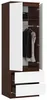 Kleiderschrank S60 60cm Garderobe 2 Türen 2 Schubladen Produktbild-Vorschau 1