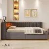 Canapé-lit hydraulique 90x200 cm avec port USB, lit pour Voir les images du produit 3