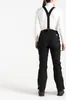 A person wearing black ski pants with suspenders, viewed from the back. Produktbild-Vorschau