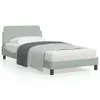 vidaXL Cadre de lit "Dover" gris clair 100x200 cm velours Voir les images du produit 9