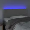 vidaXL LED Kopfteil Hellgrau 90x5x78/88 cm Samt Produktbild-Vorschau 3