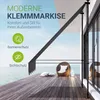Juskys Klemmmarkise Kapstadt 150x120 cm - Höhenverstellbar, Produktbild-Vorschau 3