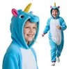 Pigiama Onesie Kigurumi Costume Travestimento Unicorno Blu Anteprima dell’immagine prodotto 1