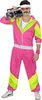 Herren 80 er Jahre Trainingsanzug - Jogginganzug - pink - Produktbild-Vorschau 1