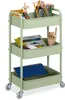 Wózek na kółkach Relaxdays, 3 półki, wózek do serwowania, Podgląd zdjęcia produktu 1