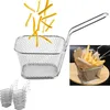 8pcs Edelstahl Pommeskorb 10,5*8,5*6,3cm Mini Servierkorb Produktbild-Vorschau 7