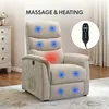 A beige massage chair with blue circles indicating massage points and red wavy lines indicating heat. Anteprima dell’immagine prodotto