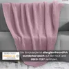 Kuscheldecke Strick OEKO-TEX 140x190 rosa - warme weiche Produktbild-Vorschau 3
