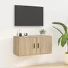 vidaXL TV nástěnná skříňka Sonoma Dub 80x34,5x40 cm Náhled obrázku produktu 2