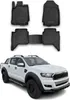 2012-2022 Ford Ranger DoubleCab tappetini in gomma nera Anteprima dell’immagine prodotto 1