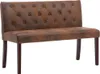 vidaXL Lavice 120 cm Hnědý Velur Náhled obrázku produktu 1