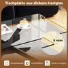 COSTWAY Konferenční stolek z tvrzeného skla, obdélníkový Náhled obrázku produktu 4