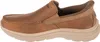 Side view of a brown leather slip-on shoe. Produktbild-Vorschau