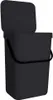 A black trash can with its lid open, shown from the front. Náhľad obrázku produktu