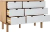 vidaXL Zásuvková skříň OTTA hnědá a bílá 111x43x73,5 cm Náhled obrázku produktu 4