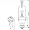 Spülventil + UNIVERSAL-Reparaturset für Cersanit-Toilette Produktbild-Vorschau 5