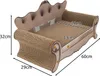 A product shot of a cat sofa bed with dimensions indicated. Voir les images du produit
