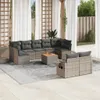 The Living Store 10-tlg. Garten-Sofagarnitur mit Kissen Produktbild-Vorschau 2