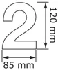 Hausnummer ''2'' Rost Produktbild-Vorschau 2