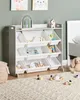 BELIANI Regál s 9 úložnými boxy šedý bílý MDF plastové boxy Náhled obrázku produktu 2