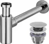 A chrome siphon and drain assembly against a white background. Náhľad obrázku produktu