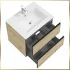 Badezimmer-Wandschrank unter Waschbecken 60x50x46cm Eiche Produktbild-Vorschau 9