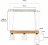 ZMH Lampe pendante de table en bois Lampe pendante blanc Voir les images du produit 4