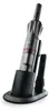 A handheld vacuum cleaner and its charging dock are displayed against a white background. Produktbild-Vorschau