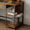Počítačový Stôl Loft / Industrial – Rustikálna Hnedá Farba Náhľad obrázku produktu 7
