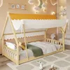 Letto per bambini Flieks 90x200cm con tenda rimovibile, Anteprima dell’immagine prodotto 3