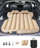An inflatable mattress laid out in the trunk of a car, with accessories shown below. Náhled obrázku produktu