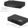 Top and bottom views of a black Creality WiFi Box 2.0 with labels pointing to various ports and indicator lights. Produktbild-Vorschau