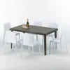 Polyrattan Tisch Rechteckig mit 6 Bunten Stühlen 150x90 Produktbild-Vorschau 1