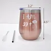Roségouden wijnglas van roestvrij staal, cadeau voor een Productafbeelding-voorbeeld 2