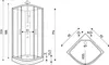 Technical drawings and dimensions of a shower cabin. Náhled obrázku produktu