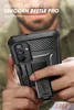 A person is holding a black smartphone case with a built-in stand. Náhľad obrázku produktu