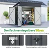 COSTWAY 235x174x197 cm Casetta da giardino in metallo, Anteprima dell’immagine prodotto 4