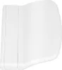 A white plastic door handle for a balcony door, shown from the side. Produktbild-Vorschau