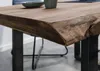 MASSIVMOEBEL24 Baumtisch Sheesham 160x90x77 grau gebeizt / Produktbild-Vorschau 6