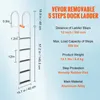 A diagram of a dock ladder with dimensions and specifications. Náhľad obrázku produktu