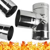 Edelstahl Schornstein T-Stück 90° T-Anschluß 90 Grad 0,6mm Produktbild-Vorschau 1