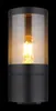 A black and amber outdoor lamp with a visible light bulb. Náhled obrázku produktu